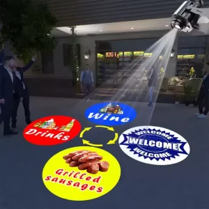 4 Gobo Carousel Projector Custom Logo Advertising Lights Telecontrol LED Wall Projection Lamp Outdoor Waterproof IP67 HD Bright