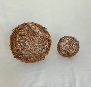 4 Inch 6 Inch Christmas Natural Grapevine Ball Vine Swag Rattan Balls Ornament Filler Bird Nesting Ball Christmas Decorations
