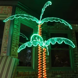 4.5FT Palm Tree Christmas Lights Outdoor Camping Garden Party Rope Lighted Decoration 4.5FT LED Palm Tree Lights