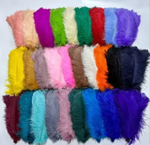 40-45cm Fluffy Ostrich Plumes Feather Dyed Patterns for Carnival Celebration Wedding Party Centerpieces Decor