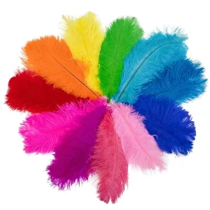 40 45cm Gold Plume Ostrich Feathers for Party Carnival Home Wedding Centerpiece Xmas Vase Holiday Decor DIY Craft Floral
