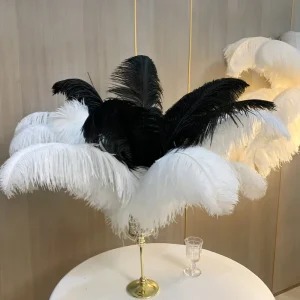 40-45cm Orange Plume Ostrich Feather for Party Carnival Home Wedding Centerpiece Xmas Vase Holiday Decor DIY Craft Floral