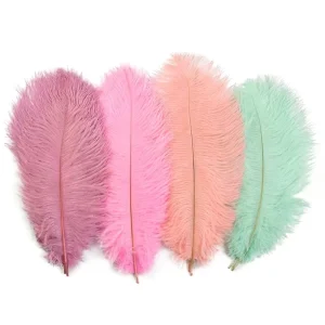 40 45cm Yellow Plume Ostrich Feathers for Party Carnival Home Wedding Centerpiece Xmas Vase Holiday Decor DIY Craft Floral