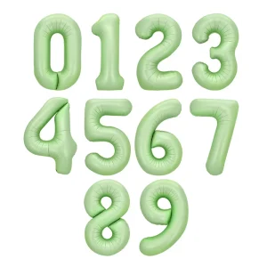 40 Inch Number Foil Balloon Retro Color Cream Caramel Balloons for Birthday Wedding Home Party Festival Decorations