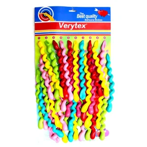 40pcs Card Packing 7 Knob 26cm Spiral Shaped Twisting Latex Balloons