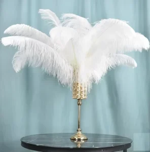 45-50cm White Bulk Large Natural Plume Ostrich Feathers for Party Carnival Home Centerpiece Xmas Holiday Decor DIY Craft Floral