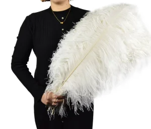 45-50cm White Natural Plume Ostrich Feathers for Party Carnival Home Wedding Centerpiece Xmas Holiday Decor DIY Craft Floral