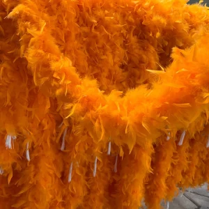 45g Bulk Chandelle Turkey Feather Boa for Diy Craft Party Carnival Xmas Decor Cloth Costume Dance Dress Accessory