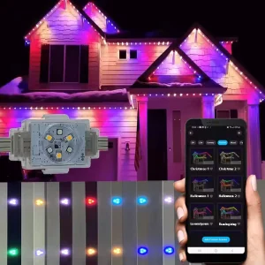 48V Eaves Permanent Point Lights Waterproof Permanent Lights Christmas RGBW Lights for Holiday