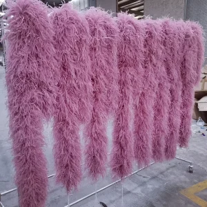 4ply Purple Scarf Ostrich Feather Boa for Women Home Party Xmas Decor DIY Craft Clothing Costume Dance Dress Accecssoy