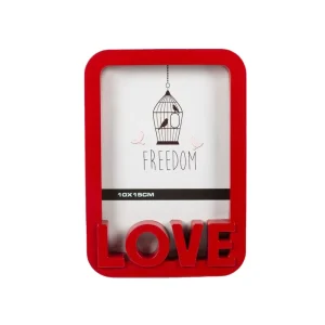 4×6″ Promotional Wedding Supplies Letter Love Decoration Red Plastic Photo Frame