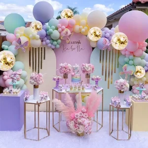 5 10 12 18 Inch Confetti Pastel Balloons Arch Kit Princess Latex Balloon Birthday Party Supplies Decorations Balloons Garland