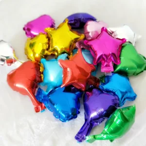 5 Inch Aluminum Foil Balloon Star Heart shaped Wedding Birthday Christmas Party Decorations