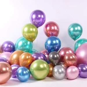 5 Inch Chrome Multi Color Latex Metallic Balloons for Birthday Wedding Valentine’s Day Parties Party Balloons & Accessories
