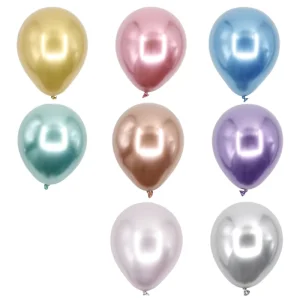 5 Inch Colorful Chrome Latex Balloons for Festive Occasions Chinese New Year Christmas Birthday and Wedding Globe Supplies