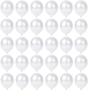 5 Inch Pearl White Balloons 100 Pcs Mini Pearl White Party Balloons Small Latex Balloons for Birthday Wedding Baby Shower Decor
