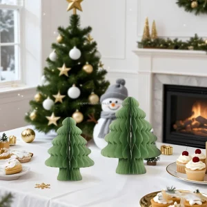 5 Layers Green Christmas Tree Ornament Decorations Centerpieces Indoor Window Display Ornaments Home Decor