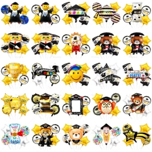 5 Pcs Children Graduation Celebration Theme Party Balloons Supplier Inflatable Foil Balloon Set for Kid Parties Decoration