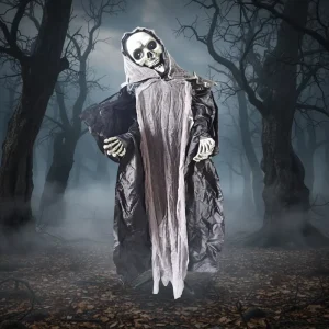 5.5ft Halloween Grim Reaper 3D Animatronic Indoor Figure