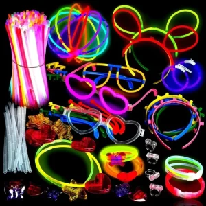 50 100PCS Plastic Glow Stick Set 17 Accessories DIY for Vibrant Party Supplies Concert Halloween Festivals Events Part for All