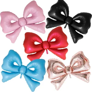 50 Inch Wedding Party Decoration Large Bowknot Shaped Foil Balloons Red Blue Pink Black Bow