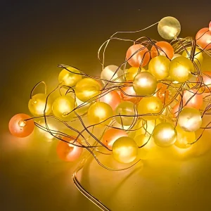 50 Pcs Macaron shaped LED String Lights Suitable for Christmas Decoration and Home Decoration