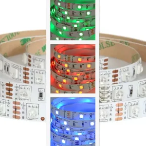 5050 RGB LED Strip Light with High Brightness 60LED/M 12V 24V for Festival Lighting