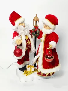 50cm Electric Animated Musical Santa Claus and Mrs. Claus Christmas Decoration, Factory