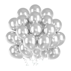 50pcs 12 inch Latex Chrome Metallic Balloon 1st Birthday Party Decoration Graduation Favors Supplies Ballon for Kids