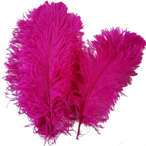 55cm 60cm Natural Orange Ostrich Feathers Floral DIY Craft Home Decor Centerpiece for Carnival Party