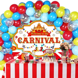 57 Pieces Carnival Party Supplies Circus Theme Birthday Party Favors Carnival Party Decoration Set