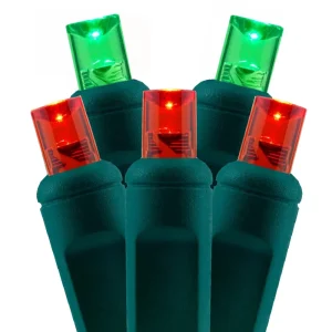 5MM Commercial Grade Mini Christmas LED String Lights Wide Angle Concave IP65 AC 110V Outdoor Waterproof