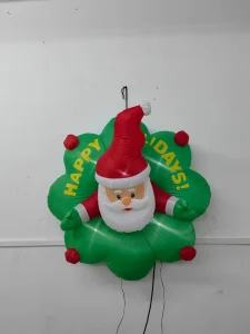 5ft Inflatable Hanging Santa Decor Lighted Christmas Decoration Inflatable Santa Window Decoration for House