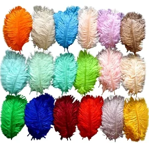 6-8 Inch Colorful Ostrich Feathers In Stock for Party Wedding Dress Decoration