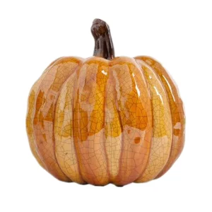 6 Inch Thanksgiving Autumn Tabletop White Resin Pumpkin Polyresin Harvest Fall Pumpkin Decoration