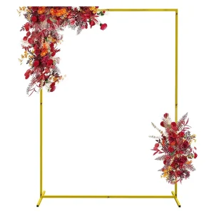 6.6×5.2FT Gold Square Metal Balloon Arch Stand for Birthday Wedding Parties Photo Booth Backdrop Party Accessories