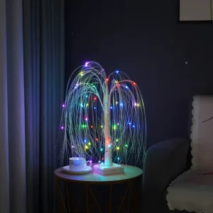 60-LED RGB Willow Tree Lights, 16 Colors, 32-Key IR Remote, Indoor and Outdoor