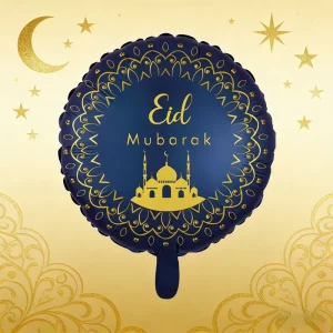625447 18 Inch Round Metallic Thick Foil Balloon Festival Celebration Eid Mubarak Ramadan Decoration Party Supplies