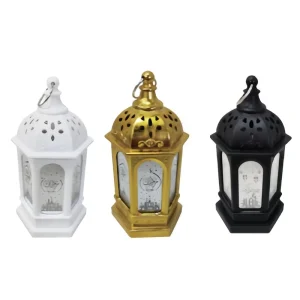 641164 66 1pc LED Lantern Light 3 Colors Eid Mubarak Ramadan and Eid Decoration Festival Celebration Party Supplies