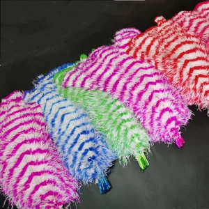 65-70cm Ostrich Zebra Feathers for Samba Carnival Festival Backpacks Headdress Costume Decorations