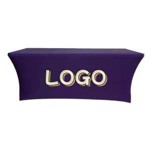 6ft 8ft Stretch Table Cover Custom Advertising Trade Show Table Cloth