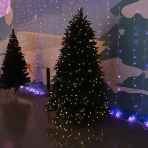 6ft PVC PE Christmas Tree With C3 LED String Lights, Pre-Lit