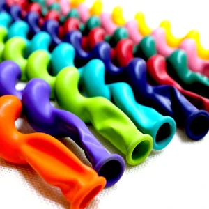 7 Knob 26cm Spiral Shaped Twisting Latex Balloons