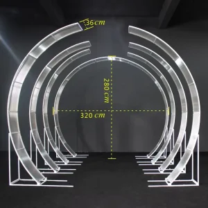 7 Pcs Set Wedding LED Lighted Arch Decoration Backdrop for Wedding Event