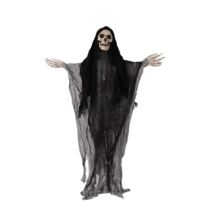 72-Inch Halloween Ghost Plastic Decoration with Internal Iron Frame for Children