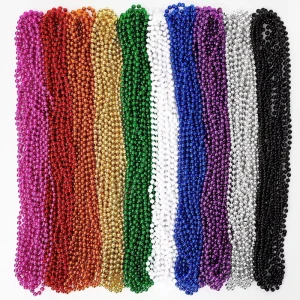 7mm Carnival Party Necklaces Pack New Orleans Colorful Plastic Chain Decorations