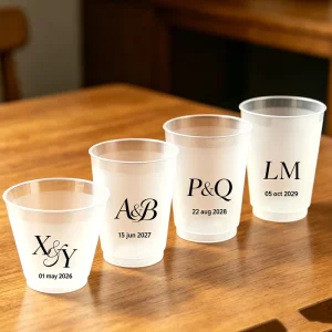 7oz Small 8oz 9oz 5oz BPA Free 50ml Plastic Shot Glasses 50pcs Disposable 2oz Mini Cups Bulk Plastic Cup for Wedding Print Name