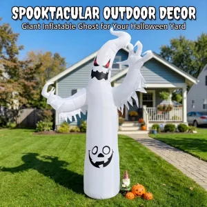 8 12 FT Tall Halloween Ghost Decorations Inflatable Yard with Built in LEDs Blow Up Ghost Halloween Decor