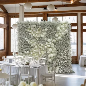 8*8ft Artificial White Babys Breath Wall Beautiful and Natural Silk Party Decoration Wedding Flower Wall Panel