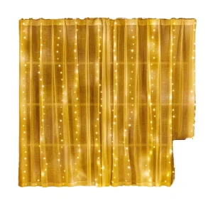 8-Mode Starlight LED Curtain Hanging Lights Pink Fairy Christmas Decorations Bedroom Outdoor Party Wedding Garden